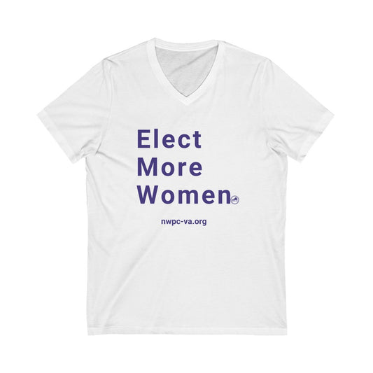 Elect More Women Unisex Jersey Short Sleeve V-Neck Tee